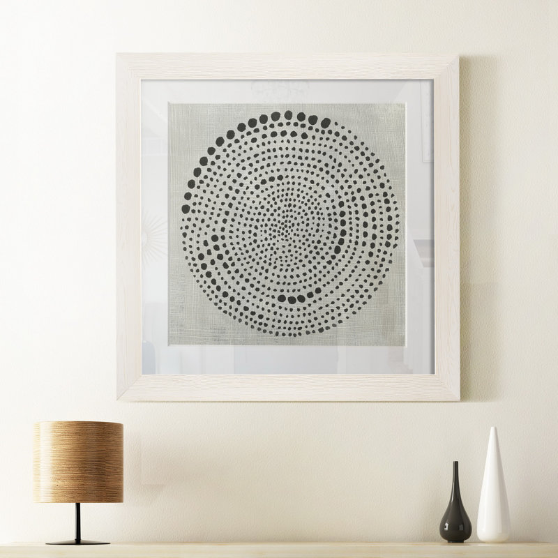 Mythos II - peinture encadrée, H 27,5 po x l 27,5 po x P 1,5 po, Cadre blanc
