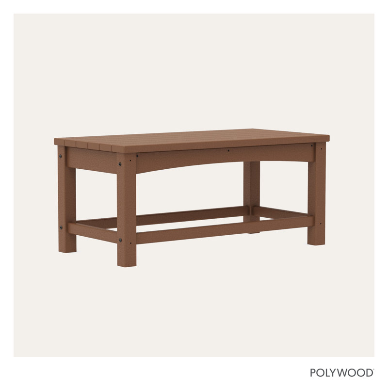 POLYWOOD Club Coffee Table, Teak