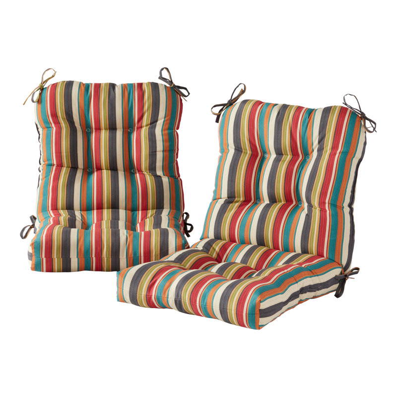 Lester Outdoor Chair Cushion, 2, Sunset Stripe, 21" H x 21" W x 21" D