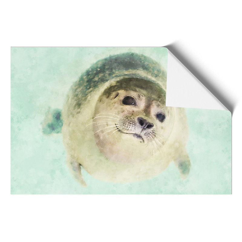 Seal Painting - Frameless Print, 21cm H x 30cm W x 0.1cm D