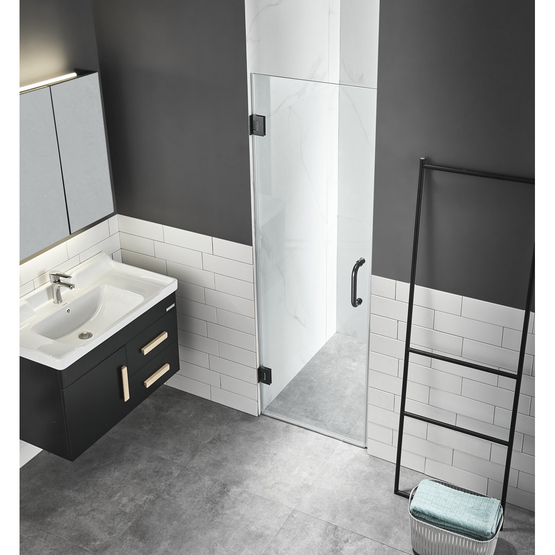 Fellow Series 70" Hinged Frameless Shower Door ANZZI 