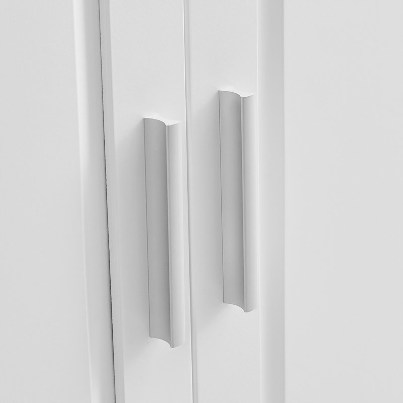 Armoire de rangement haute et large avec portes et trois tiroirs