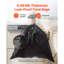Sacs à déchets à cordon, 30 gallons, lot de 50, grands sacs poubelle de cuisine, sacs poubelle extra épais, résistants et durables, sacs poubelle recyclables avec cordons de serrage, pour bureau, VR et camping (noir)