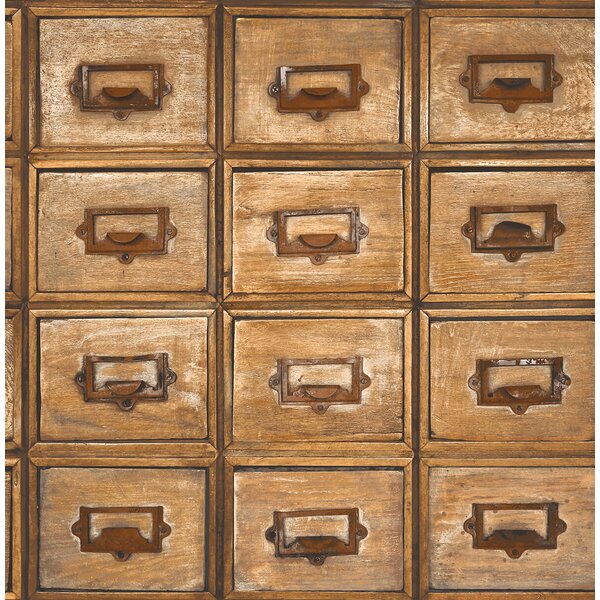 Wood Apothecary Medicine Cabinet 16 Drawers Label Organizer Card Catalog