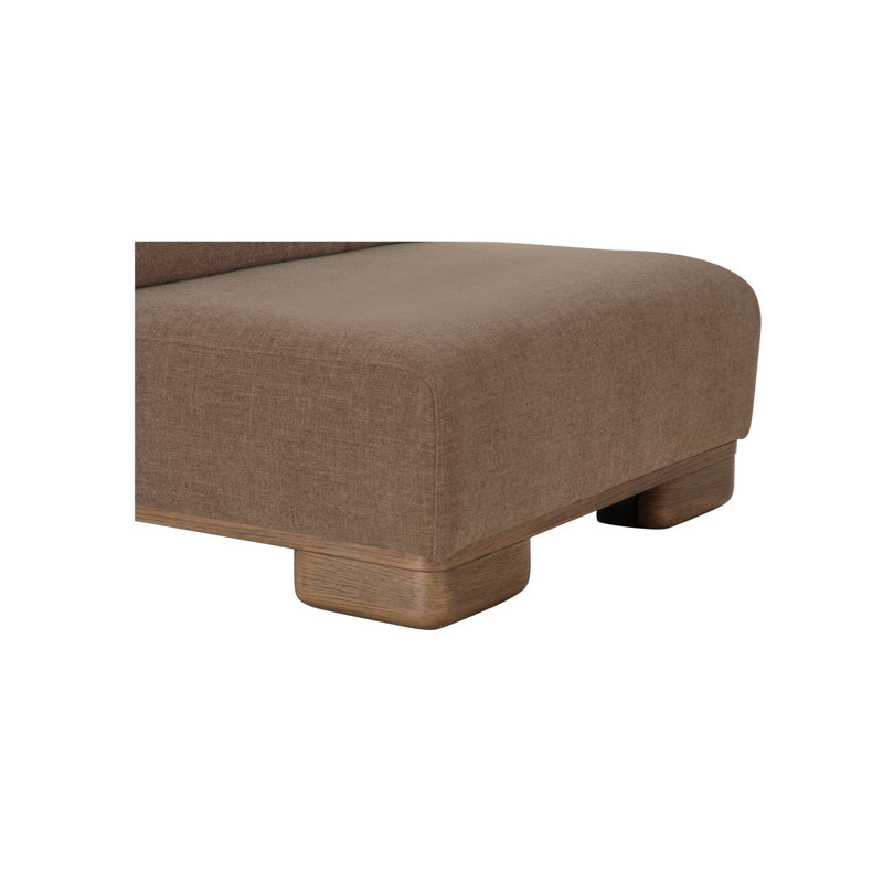 JUNE SLIPPER CHAIR PERFORMANCE FABRIC OATMEAL, Brown
