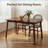 Solid Wood Dining Table,Rectangular Dining Table, Mid Century Modern Kitchen Table With Rounded Corners, Easy To Assemble, Small Dining Table For Dining Room, Kitchen, Living Room