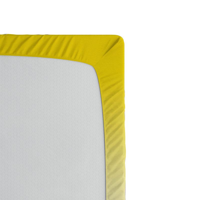 Microfiber Abstract Fitted Sheet, Full Fitted Sheet, Yellow, striped