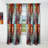 Grey, Yellow and White Marble Composition - Abstract Mid-Century Velvet Blackout Curtain Single Panel-2087491894
