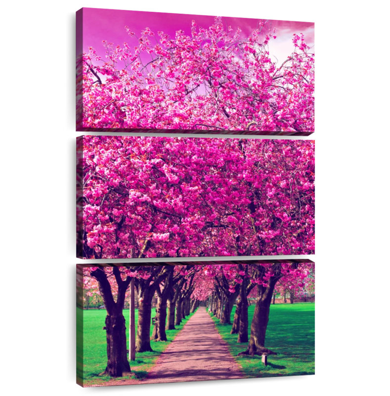 Harnek Pink Plum Trees, 74" H x 48" W