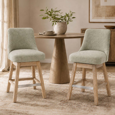 Tabourets de comptoir pivotants modernes avec pieds en bois massif pour confort et style