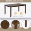 Ensemble de salle à manger de cuisine 6 pièces, table de salle à manger rectangulaire en bois avec 4 chaises rembourrées et un banc, ensemble de table de salle à manger pour 6 personnes, salon, bar et cuisine, noyer