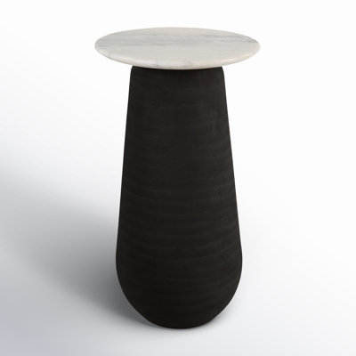 Genelle Marble Top End Table