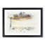 Lighthouse & Seascape Evening Glow in Abstract - Picture Frame Graphic Art Print-55772441-55772445