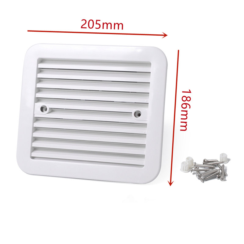 White 12V Silent Side Exhaust Air Fan for RVs and Trailers