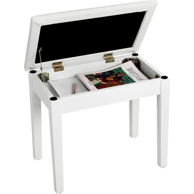 Faux Leather Flip Top Storage Bench by Latitude Run