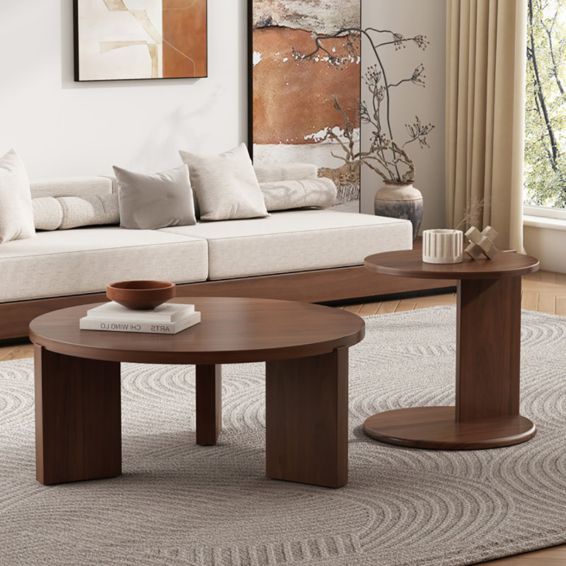 Ensemble de tables de bout haut de gamme en noyer noir