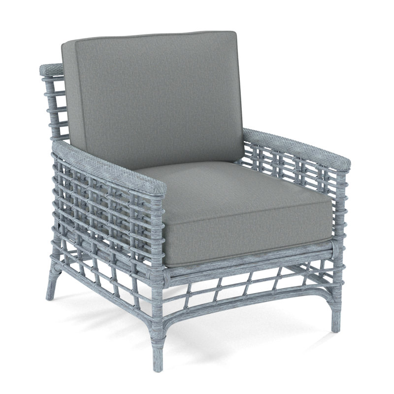 Luca Upholstered Armchair, Sea Glass, Light Blue Performance Fabric; 0851-55