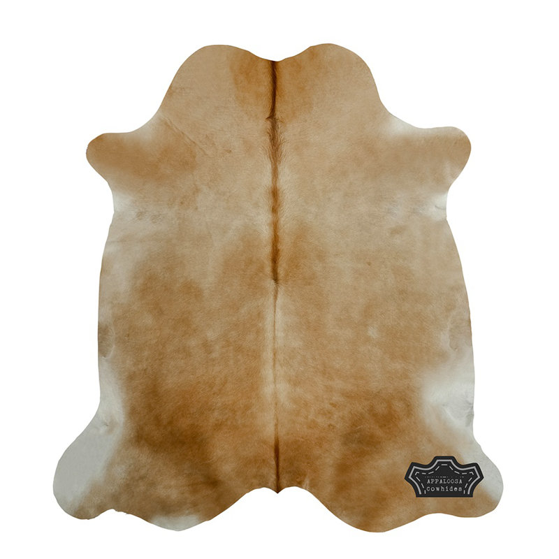 Extra Large 6 × 8 ft Champagne Cowhide Rug - 100% Genuine Leather - Natural Luxury Boho-Chic Accent, Cowhide 6' x 8'
