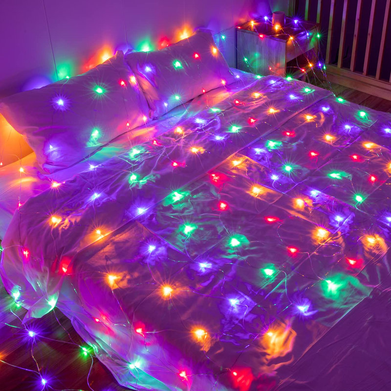 Filet de Noël pour décoration extérieure, Multi-couleur, 360