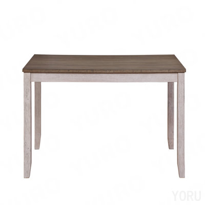 Transitional Rectangular Dining Table Birch Wood