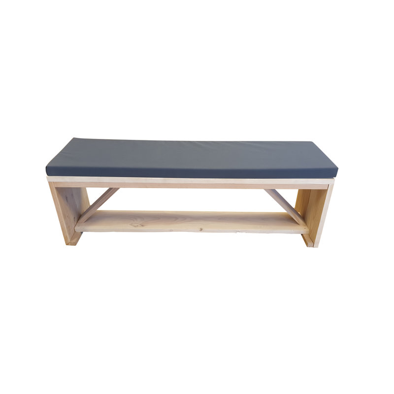 Mersey Garden Bench Set Made Of Engineered Wood, 50 cm H x 180 cm W x 38 cm D