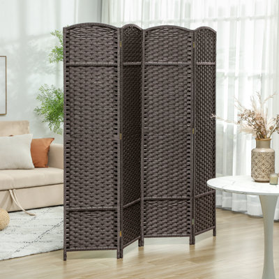 Room Divider, 4 Panel Folding Privacy Screen, 5.6