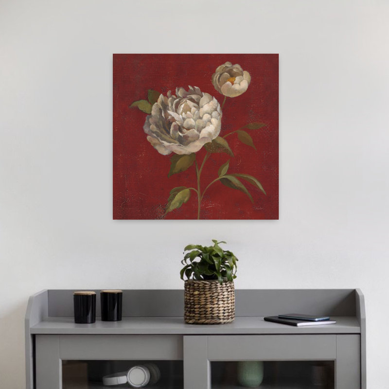 Pivoine fleur de pivoine contemporaine, H 18 po x l 18 po