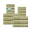 Ensemble de serviettes de bain 100% coton 100% coton zéro torsion Phoebe Home Weavers, 16 po x 24 po (12), 27 po x 54 po (6) (6 serviettes de bain, 12 serviettes de bain), jaune-130204241-130204250