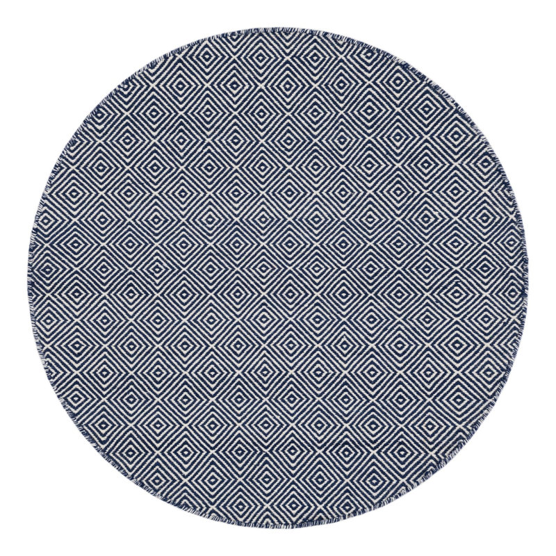 Traetyn Flatweave Wool Indoor Rug, Round 4'1"