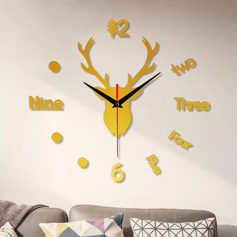 Deer Large Wall Clock