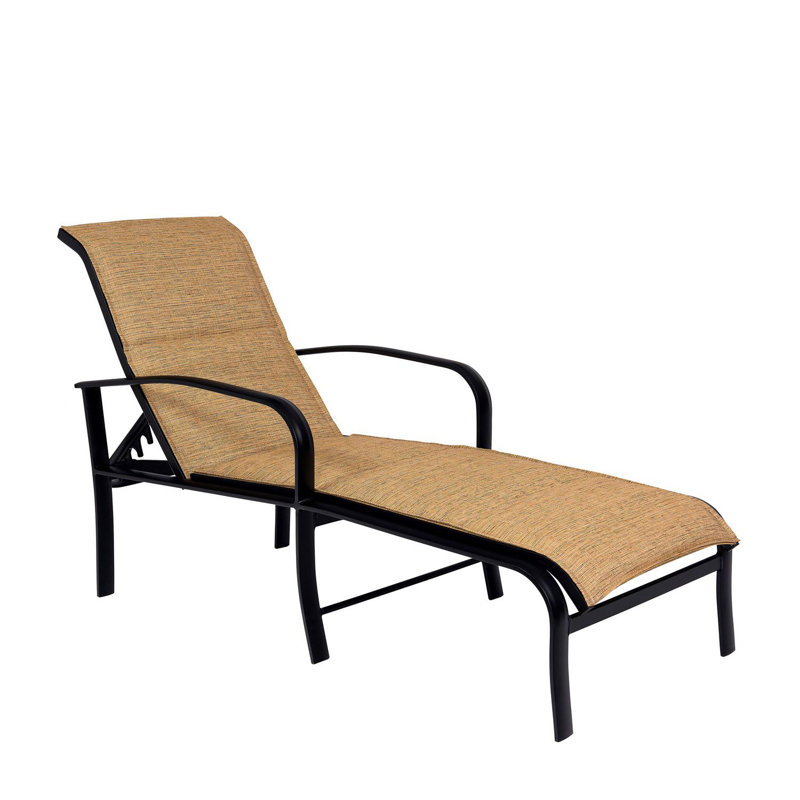 Padded Sling Adjustable Chaise Lounge, Porcelain, Matte White