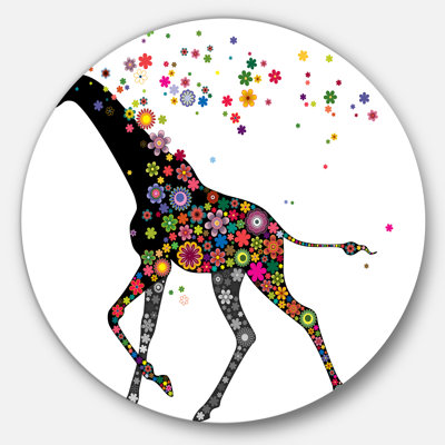 " Cheerful Giraffe Running "