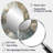 Fractal Whirl In Retro Gold And White - Gold Oval Wall Mirror Decor-1961022819