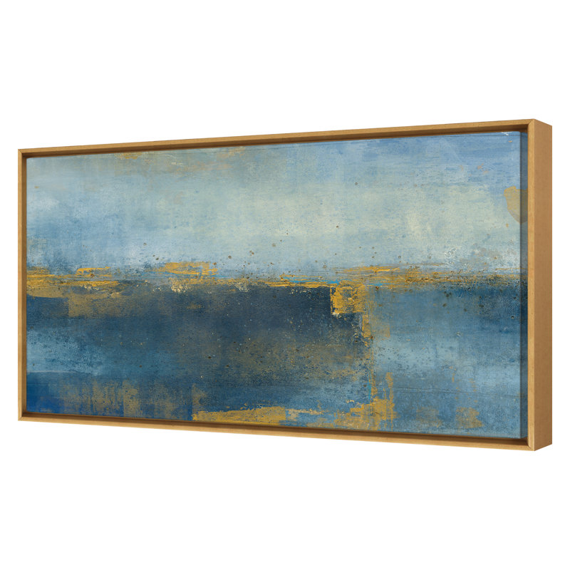 Maritime Blues 2 Print by Maeve Harris, Gold, 24" H x 40" W