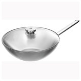 Plus 11.81" 18/10 Stainless Steel Non-Stick Wok with Lid