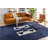 Sakara Southwestern Hand-Knotted Wool Navy Area Rug-375133828