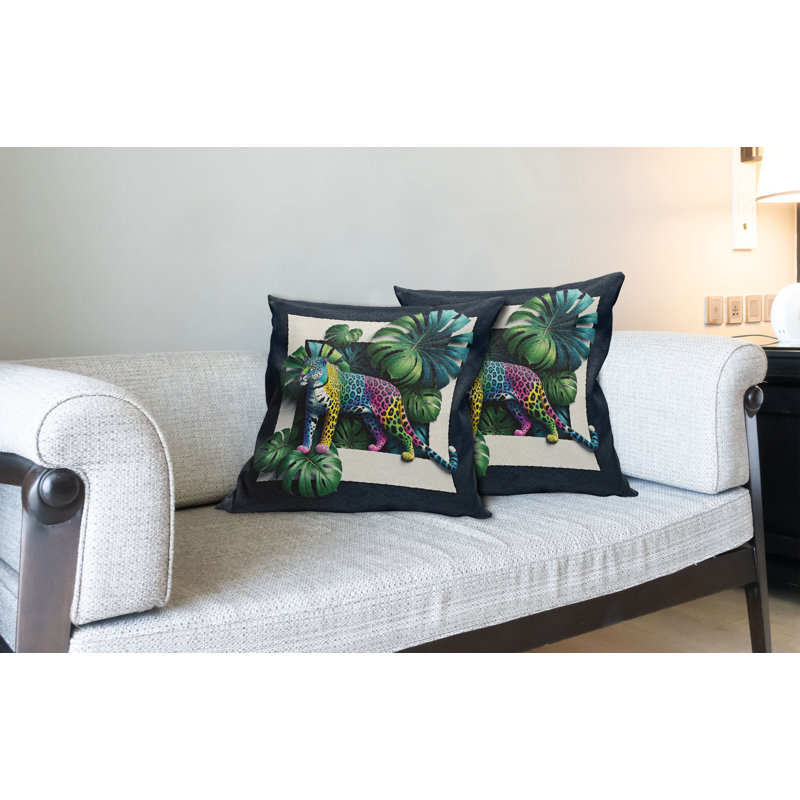 Housse de coussin en tissu pour l'intérieur et l'extérieur, H 16 po x l 36 po, Rectangle