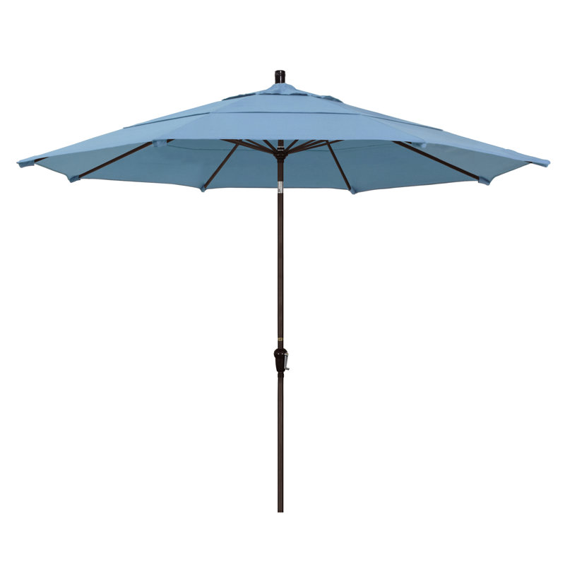 Parasol de marché 11 pi Austan, Toile toile Sunbrella® bleu ciel