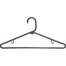Adult Showroom Molded Hangers: Black 19 Inch Thin Shaper Display