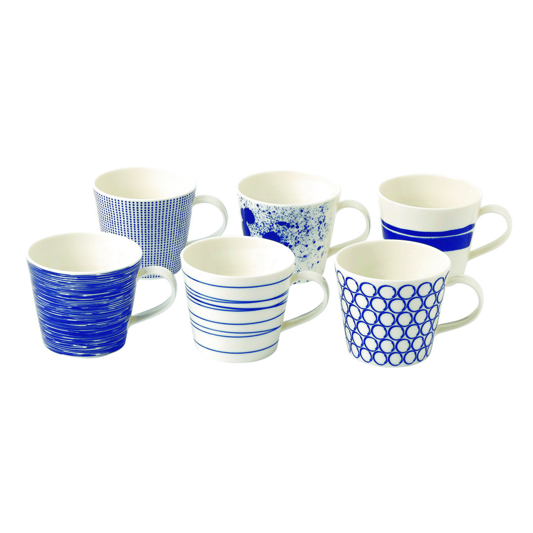 Pacific Mixed Patterns Mugs (Set of 6) Royal Doulton