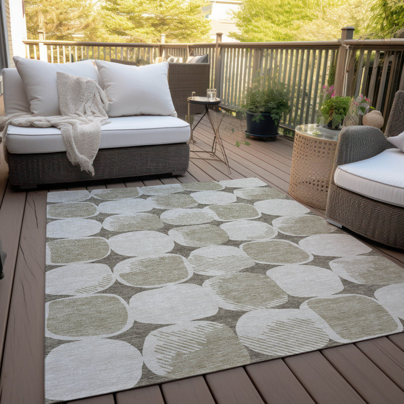 Malek Abstract Indoor / Outdoor Rug, Rectangle 8' x 10'