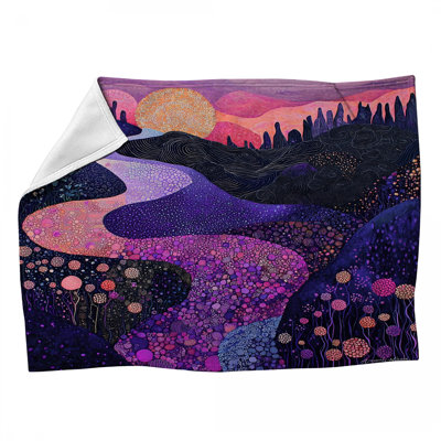 River Landscape Fleece Throw Blanket - Landscape Throws for Sofas or Beds
