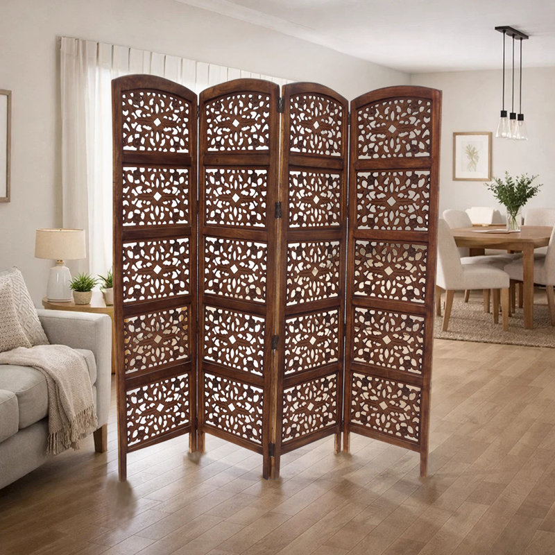 80 " W x 71 " H 4 - Panel Folding Room Divider