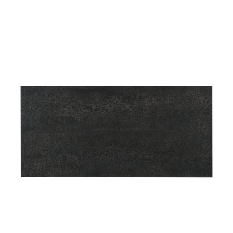 Kesden Solid Wood Dining Table, Silent Black