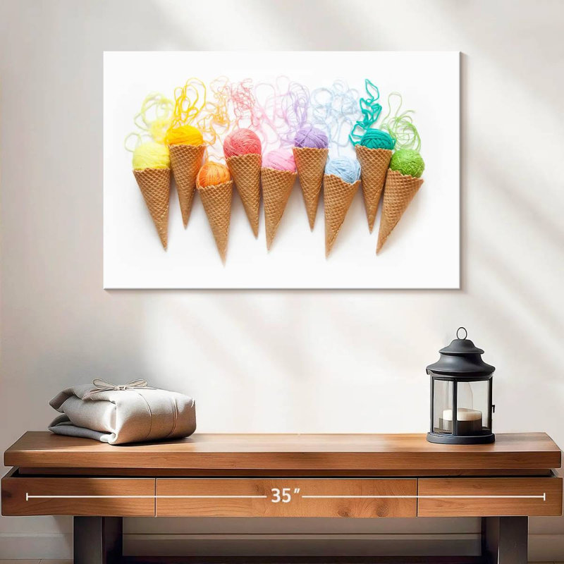 " Ice Cream Threads Canvas Print ", 16" H x 24" W x 1.25" D