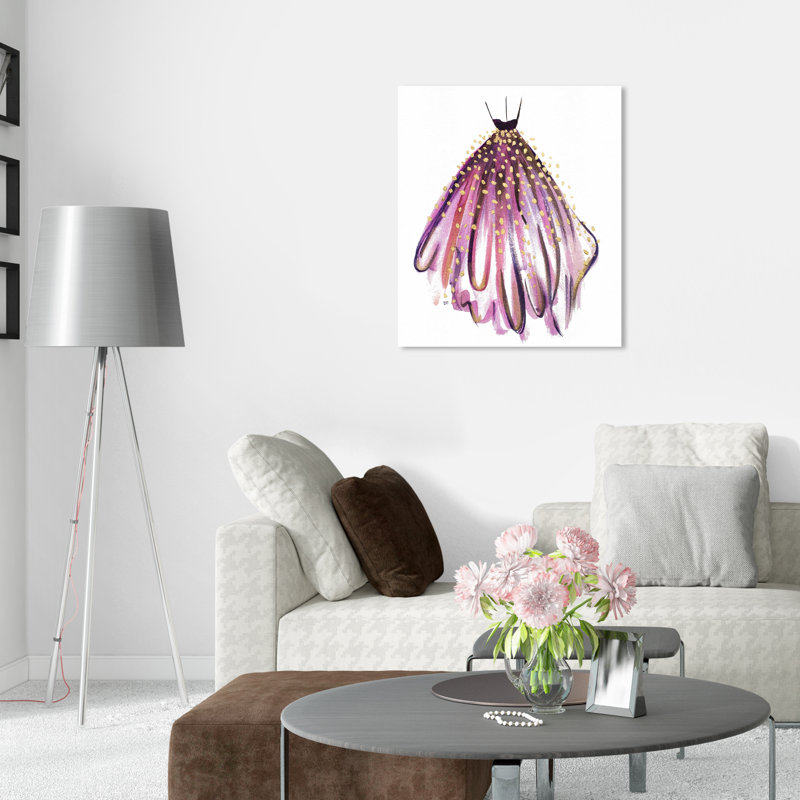 Mauve - peinture, Toile tendue, H 36 po x l 30 po x P 1,5 po