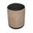 Round Canvas and Leather Pouf CHATEAUX 