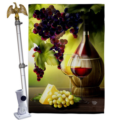 Ensemble de drapeaux en polyester 40 x 28 po Vineyard