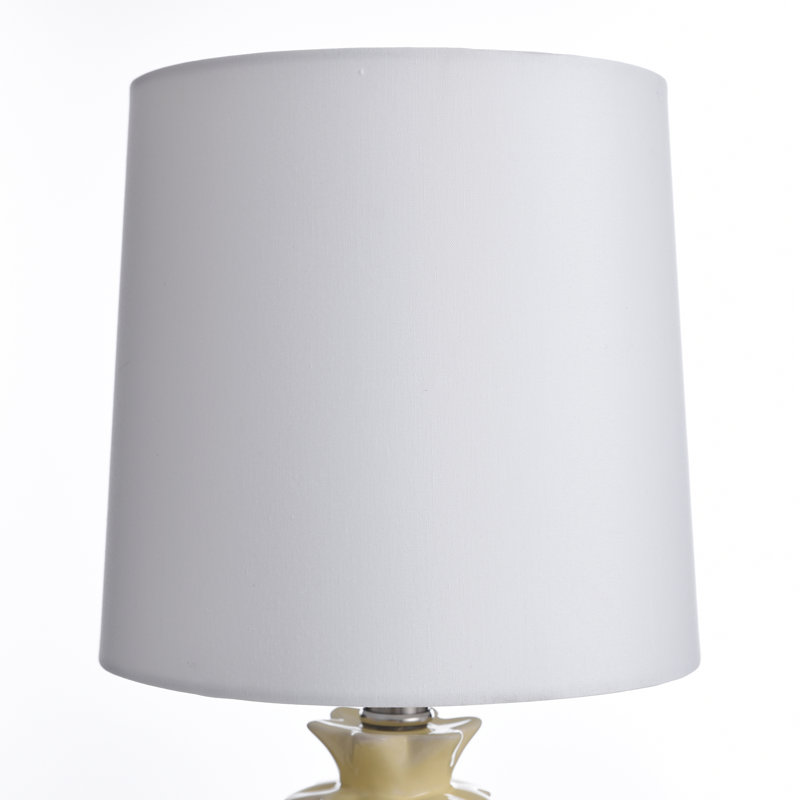 Grubb Ceramic Table Lamp, White, Yellow