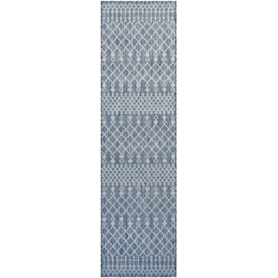  Positano 2'2" x 10' Navy Blue Modern Rug